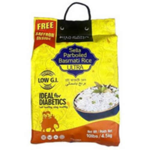 Khazana Diabetic Sella Basmati Rice with Saffron Perspective: front