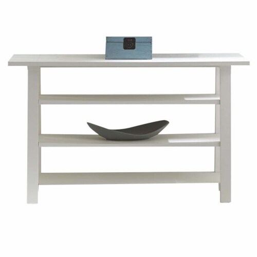 Summer House White Sofa Table Perspective: front
