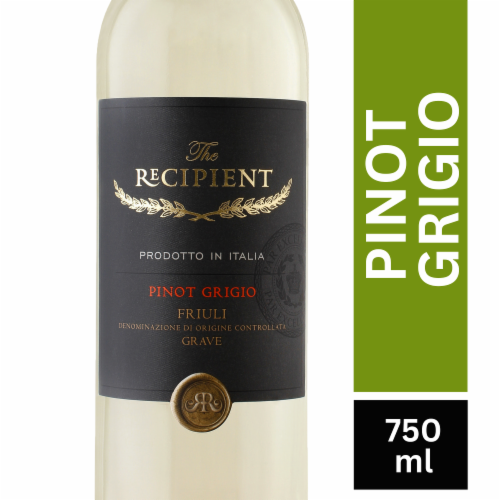The Recipient Pinot Grigio White Italian Wine Perspective: front