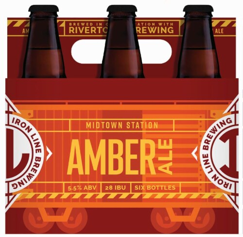 Iron Line Midtown Station Amber Ale Perspective: front