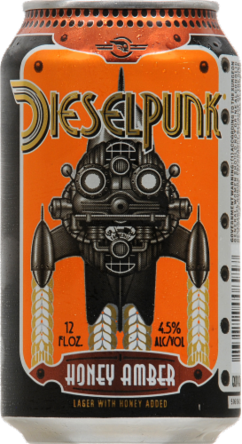 Dieselpunk Beer Honey Amber Perspective: front