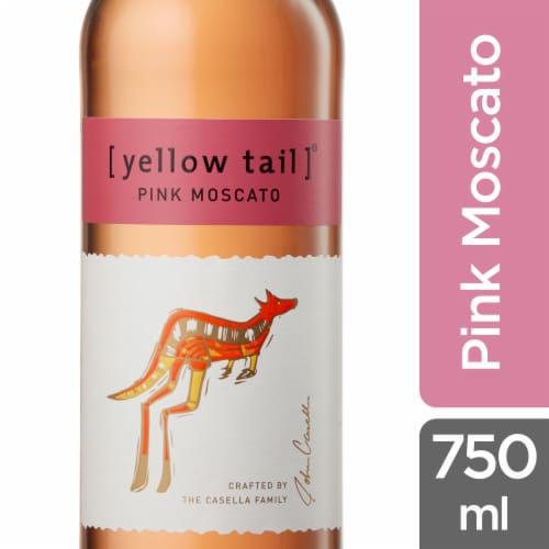Yellow Tail Pink Moscato Australia Rose Wine Perspective: front