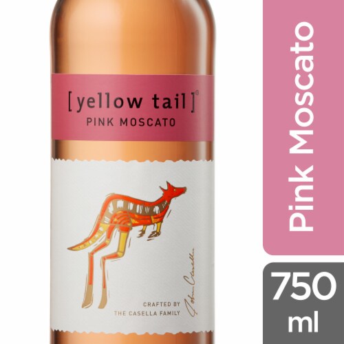 Yellow Tail Pink Moscato Australia Rose Wine Perspective: front