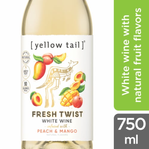 Yellow Tail Fresh Twist Peach And Mango Blend-Australia Australia Flavored Wine Perspective: front