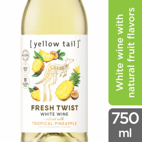 Yellow Tail Fresh Twist Tropical Pineapple Australian White Wine Perspective: front