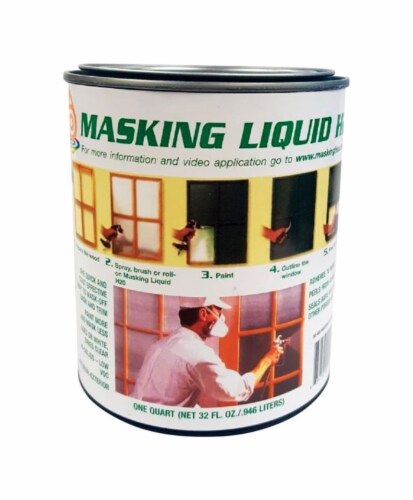 Associated Paint  Clear  Water-Based  Acrylic  Masking Liquid H2O  1 qt. - Case Of: 1; Perspective: front