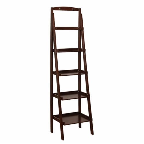 Furniture of America Jameson Contemporary Wood 5-Tier Bookshelf in Espresso Perspective: front