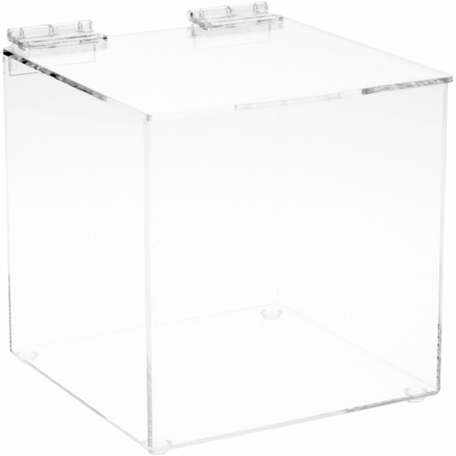 Plymor Clear Acrylic Display Case Box With Hinged Lid, 6 x 6 x 6, 6" x