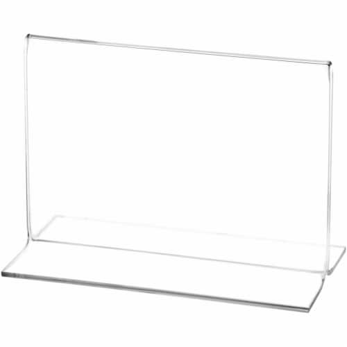 Plymor Clear Acrylic Sign Display / Literature Holder (Bottom-Load), 6 W x 4 H Perspective: front