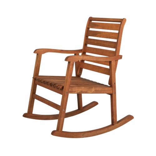 Carey Modern Slat Back 300 Lbs Support Acacia Wood Patio Outdoor Rocking Chair 22.44x31.1x36.22 Fry s Food Stores