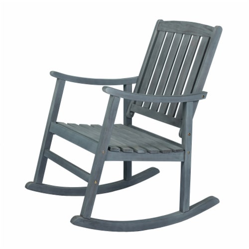 Wood slat online rocking chair