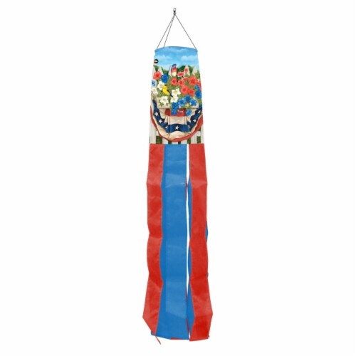 40 Inch American Flag Windsock Wind Spinners Patriotic