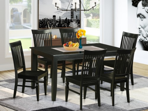 Black 6 piece discount dining set