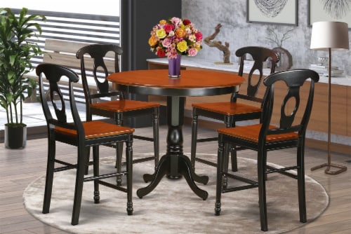 Round high top on sale kitchen table and chairs