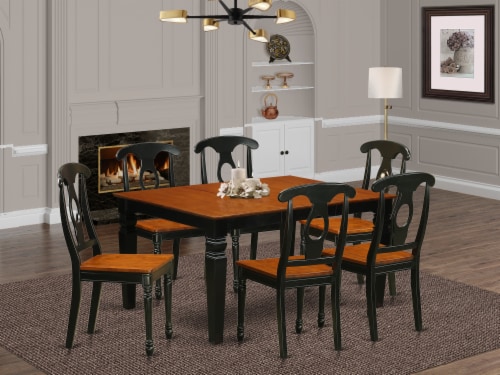 East West Furniture Weston 7 piece Dining Table and Chairs in