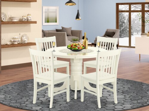 5 Piece Shelton Set With One Table Four Dinette Chairs Linen