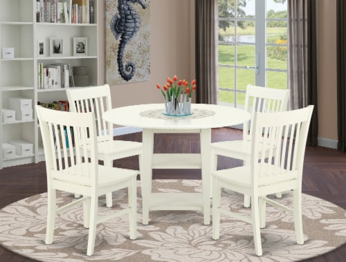 5 Piece Sudbury Set With One Table Four Dinette Chairs Elegant