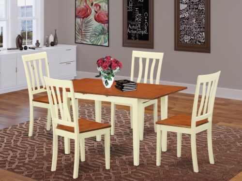 NOAN5 WHI W 5 PcKitchen dinette set Dinette Table and 4 Dining