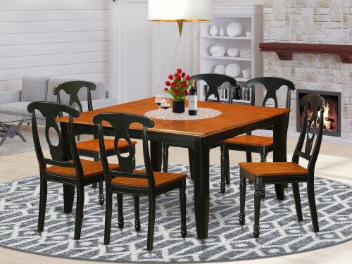 East West Furniture Parfait 7 piece Table and Dining Chairs in