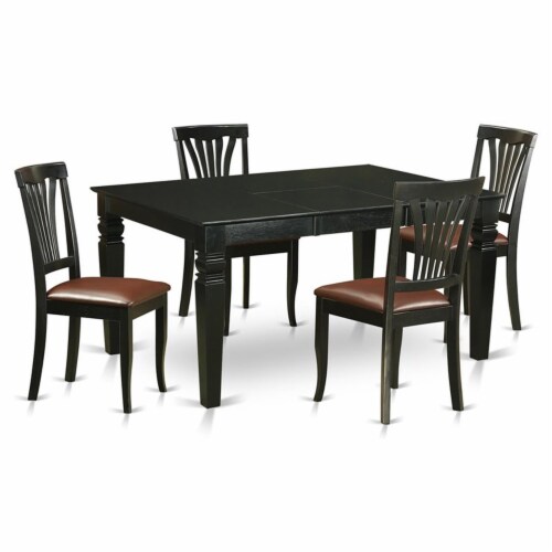 East West Furniture Weston 5piece Traditional Wood Kitchen Set in