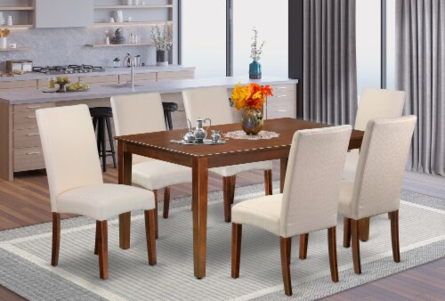 Mahogany dining table on sale and 6 chairs