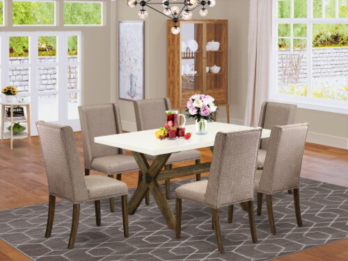 X726FL716 7 7 Piece a Table Set 6 Chairs and Kitchen Table