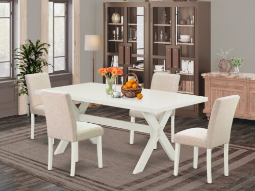 5 Pc Dinette Set Included 4 Chairs and Table Linen White 1 Kroger