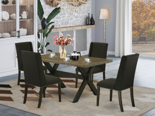 5-Pc Kitchen Dining Room Set 4 Black Chairs and 1 Table, 1 - Kroger