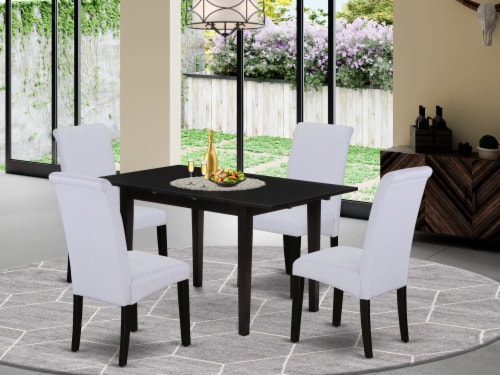 Black and white hotsell dining room table set
