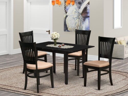 5-Pc Kitchen Dining Room Set 4 Black Chairs and 1 Table, 1 - Kroger