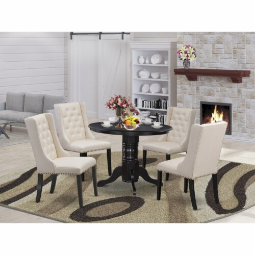 5-Pc Kitchen Dining Room Set 4 Black Chairs and 1 Table, 1 - Kroger