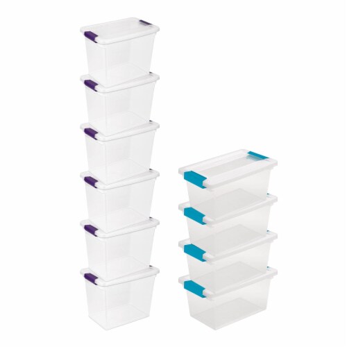 Sterilite 27 Quart Stackable Storage Box, 6 Pack, & Medium File Clip Box, 4  Pack, 1 Piece - Gerbes Super Markets