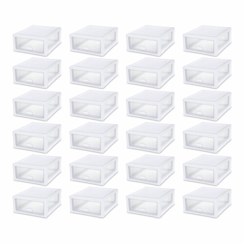 Sterilite ClearView Compact Stacking 3 Drawer Storage Organizer System, 16  Pack, 1 Piece - Kroger