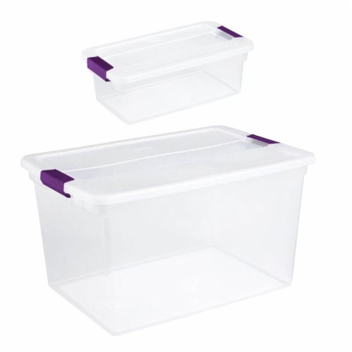 Sterilite 66 Quart Storage Totes, 6 Pack, and 6 Quart Storage