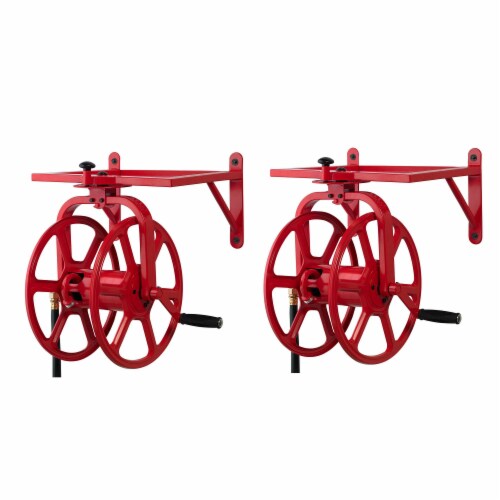 Liberty Garden Revolution Industrial Grade Rotating Garden Hose Reel (2 Pack) Perspective: front
