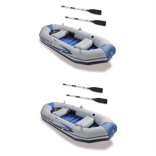 Intex Mariner 3-Person Inflatable River/Lake Dinghy Boat & Oars Set (2  Pack), 1 Piece - QFC