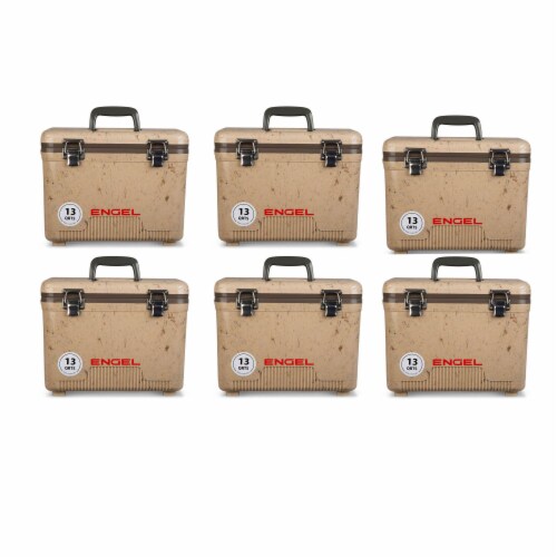 Engel 13 Quart Fishing Dry Box Cooler with Shoulder Strap, Grassland (6 ...