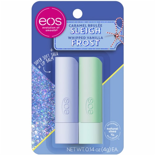 EOS Caramel Brulee Sleigh & Whipped Vanilla Frost Lip Balm, 2 ct - Kroger