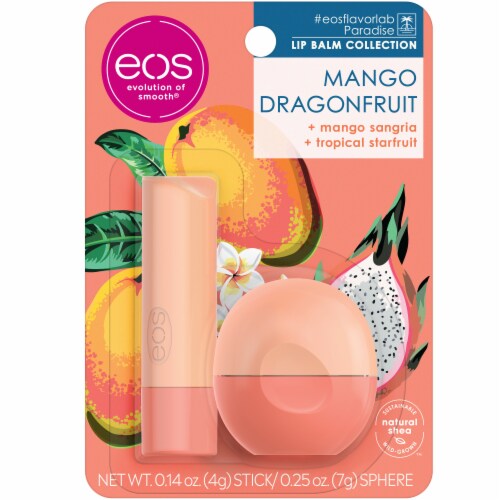 EOS Mango Dragonfruit Shea Lip Balm Perspective: front