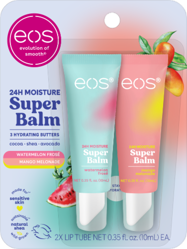 eos® Super Balm Watermelon Frose/Mango Melonade Perspective: front