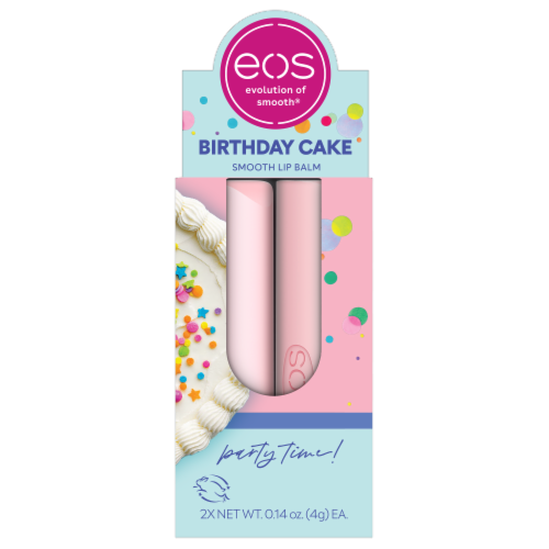 EOS Lip Balm Birthday Cake Perspective: front