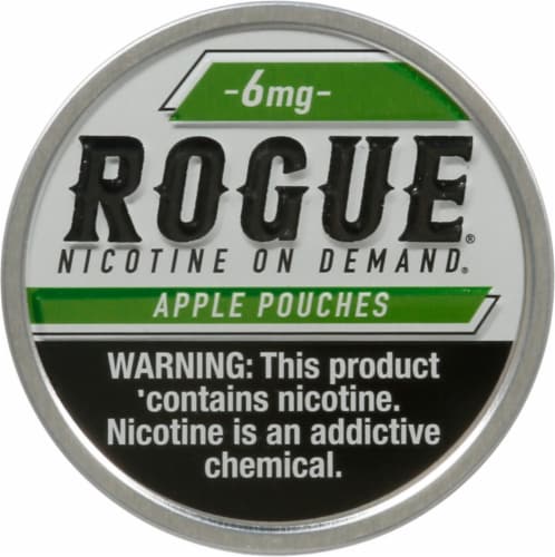 Rogue 6MG Apple Nicotine Pouch Perspective: front