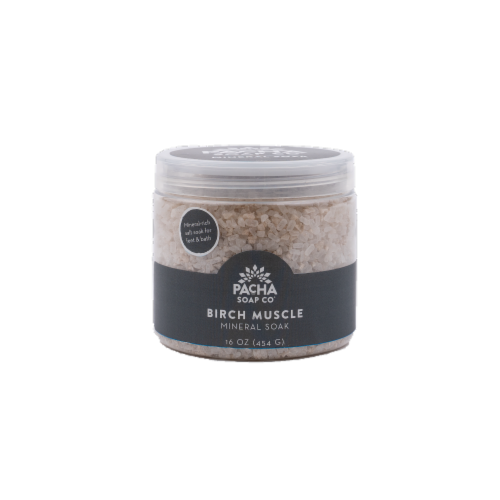 Pacha Soap Co Birch Muscle Mineral Soak Perspective: front