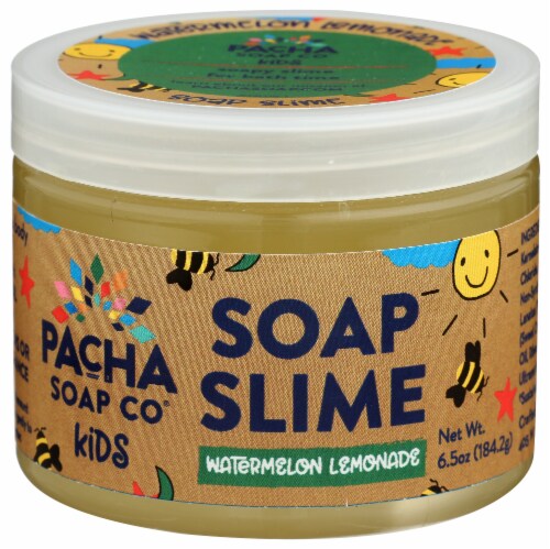 Pacha Soap Co Kids Watermelon Lemonade Soap Slime Perspective: front