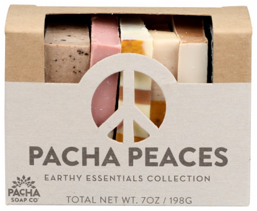 Pacha Soap Co Pacha Peaches Earth Essentials Collection Bar Soap Perspective: front