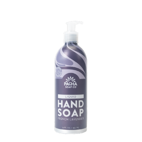 Pacha Soap Co. French Lavender Liquid Hand Soap Perspective: front