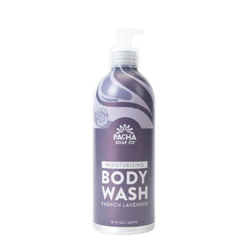 Pacha Soap Co. French Lavender Body Wash Perspective: front