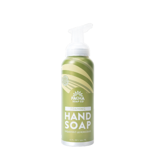 Pacha Soap Co. Spearmint Lemongrass Foaming Hand Soap Perspective: front