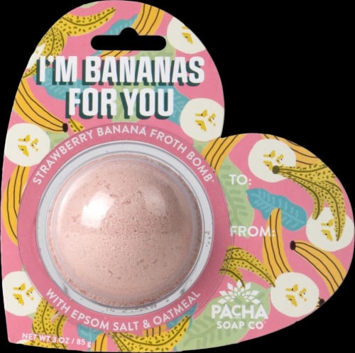 Pacha Soap Co.® Bananas For You Froth Bomb Perspective: front