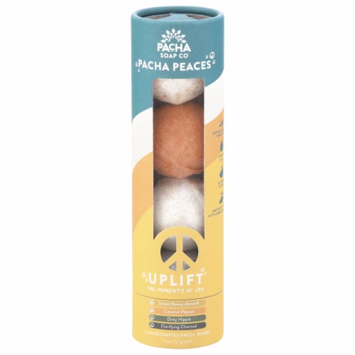Pacha Soap Co.® Pacha Peaces Bath Bomb Collection Perspective: front